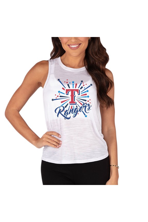 Women's Concepts Sport White Texas Rangers Infuse Tank Top