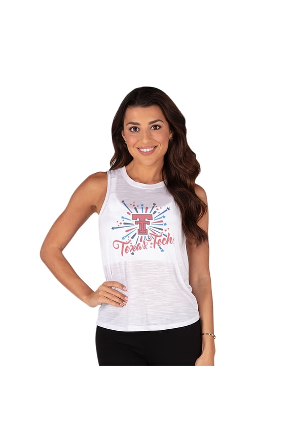 Women's Concepts Sport White Texas Tech Red Raiders Infuse Knit Tank Top