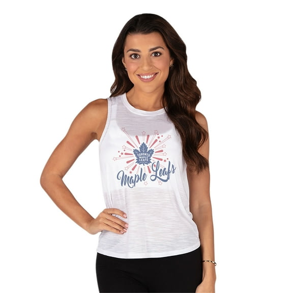 Women's Concepts Sport White Toronto Maple Leafs Infuse Knit Tank Top