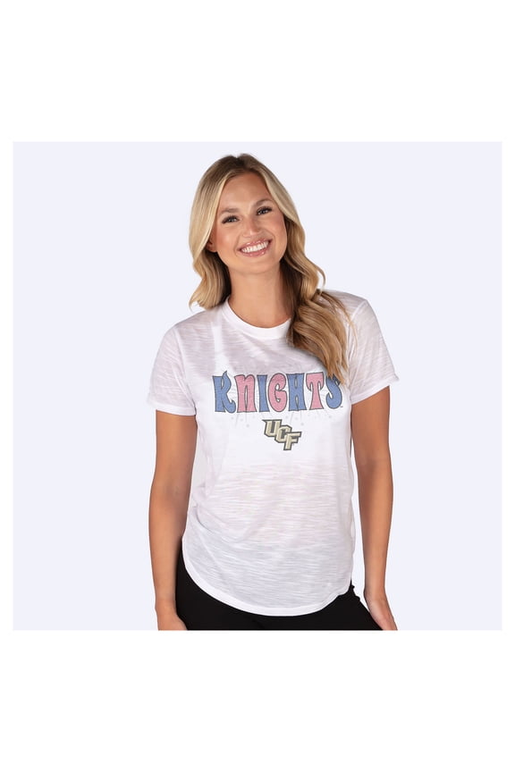 Women's Concepts Sport White UCF Knights Stars and Stripes Infuse Lightweight Slub Knit Top