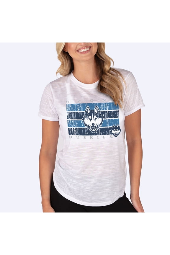 Women's Concepts Sport White UConn Huskies Infuse Lightweight Slub Knit Top