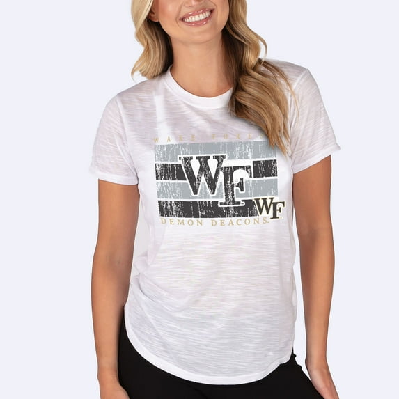 Women's Concepts Sport White Wake Forest Demon Deacons Infuse Lightweight Slub Knit Top