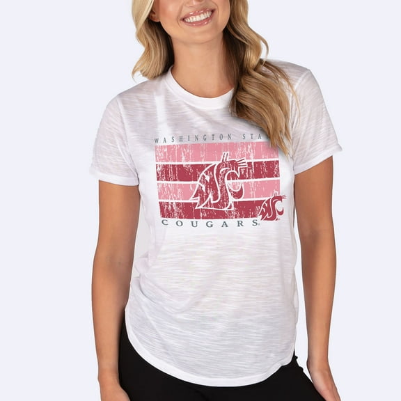 Women's Concepts Sport  White Washington State Cougars Infuse Lightweight Slub Knit Top