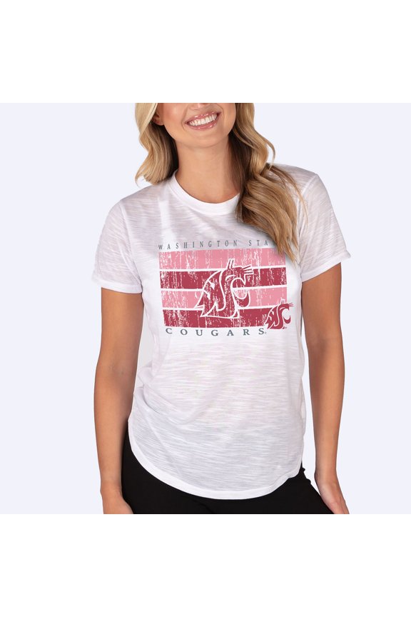 Women's Concepts Sport White Washington State Cougars Infuse Lightweight Slub Knit Top