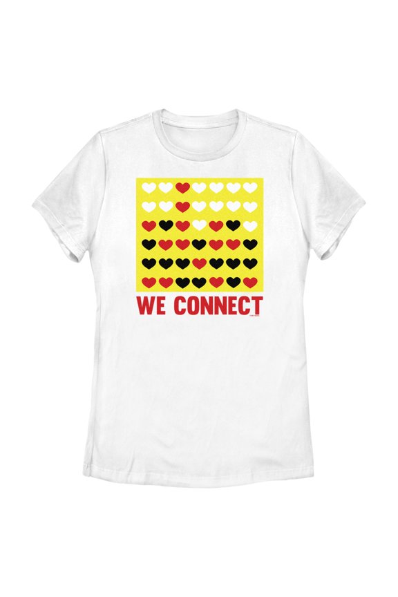 Women's Connect Four We Connect Graphic Tee White 2X Large