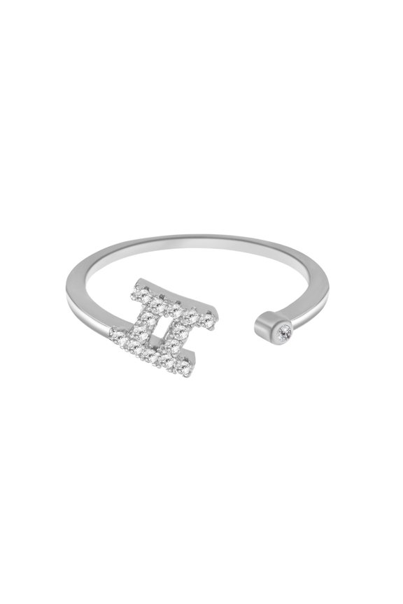 Womens Constellation Ring with Rhinestone Inlay Geometric Design Aluminum Alloy Ring Fashion Jewelry European American Style Ring