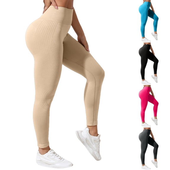 Women's Contour Workout Leggings High Waist Sculpting Tummy Control Fitness Training Pants