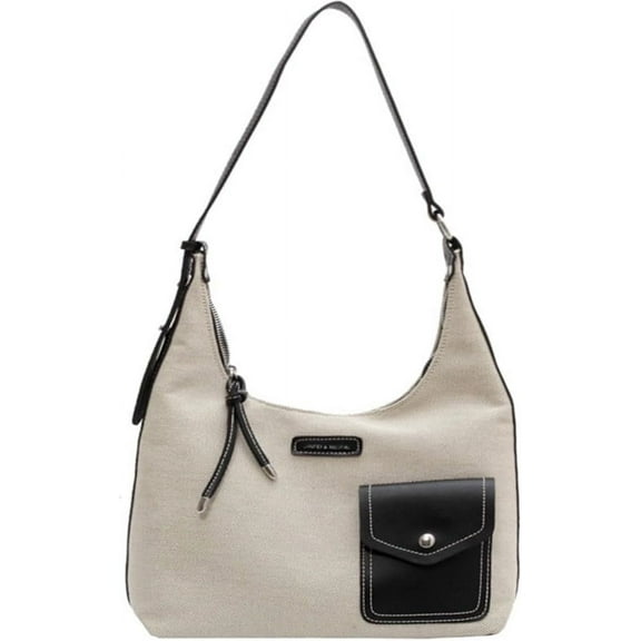 Women's Contrast Color Plaid Striped Saddle Crossbody Shoulder Underarm Satchel Handbag Tote Clutch Purse Hobo Bag