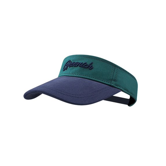 Women's Contrast Color Sun Visor Hat Greenich Embroidery Sports Running Tennis Cap for Adults Adjustable Headwear Summer Sunshade Everyday Casual Apparel Fashion Gear Accessory Five Color Matrix