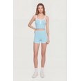 thumbnail image 1 of Women's Contrast Piping Ribbed Dolphin Shorts, 1 of 4