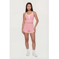 thumbnail image 1 of Women's Contrast Piping Ribbed Dolphin Shorts, 1 of 4