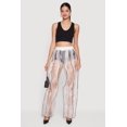 thumbnail image 1 of Women's Contrast Ruffle Trim Organza Pants, 1 of 4