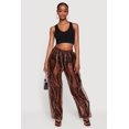 thumbnail image 1 of Women's Contrast Ruffle Trim Organza Pants, 1 of 4