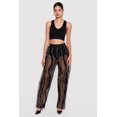 thumbnail image 1 of Women's Contrast Ruffle Trim Organza Pants, 1 of 4