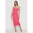 thumbnail image 1 of Women's Contrast Trim Cutout Side Tube Midi Dress, 1 of 3