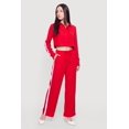 thumbnail image 1 of Women's Contrast Trim Drawstring Waist Wide Leg Pants with Pintuck Detail, 1 of 4