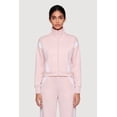 thumbnail image 1 of Women's Contrast Trim Zip Front Mock Neck Active Jacket, 1 of 4