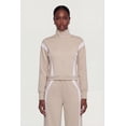 thumbnail image 1 of Women's Contrast Trim Zip Front Mock Neck Active Jacket, 1 of 4