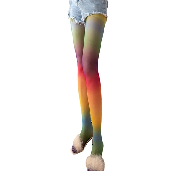 Gradient Hose Women's Control Top Pantyhose Sheer Nylon Tights Gradients Silk ...