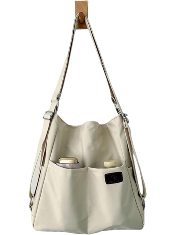 Women's Convertible Backpack Purse - Water-Resistant Nylon Travel Bag - Large Capacity 3-Way Shoulder Tote & Daypack