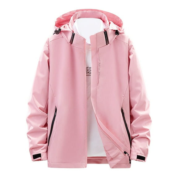 Women's Convertible Hiking Jacket Waterproof Detachable Hood Coat with Multiple Utility Pockets