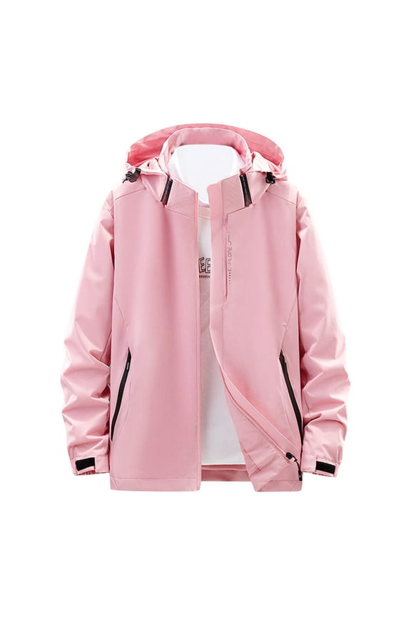 Women's Convertible Hiking Jacket Waterproof Detachable Hood Coat with Multiple Utility Pockets