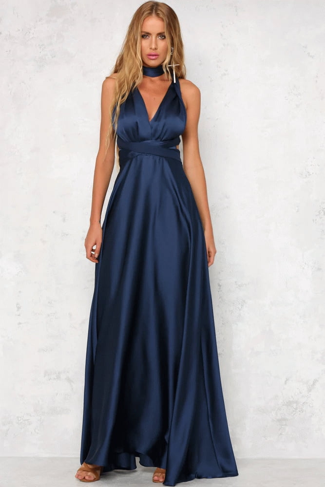 Convertible wrap maxi dress clearance