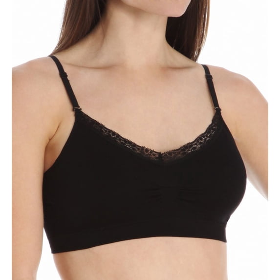 Women's Coobie 9042 Strappy V-Neck Lace Trim Bra