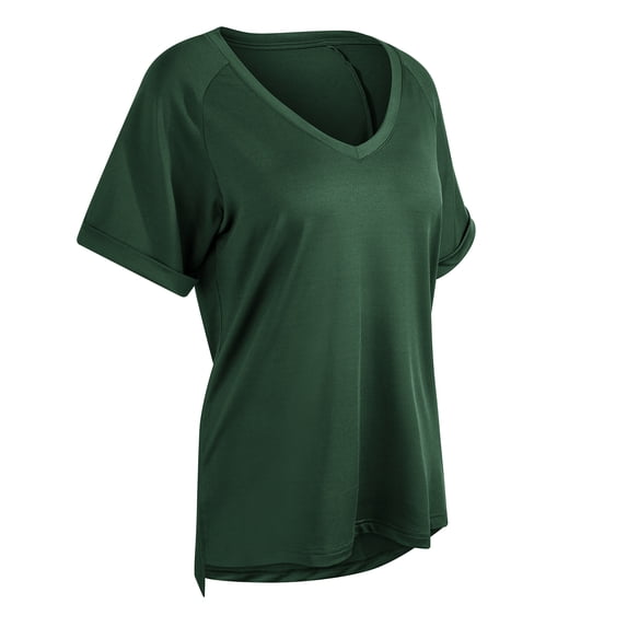 Women's Cool Dry Short Sleeve Compression Shirts Sports T-Shirts Tops Athletic Workout Shirt For Daily Life Work Business