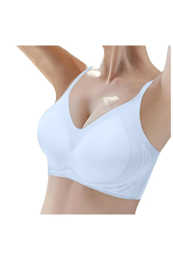 Women's Cool Jelly Seamless Ice Silk Push Up Bra Thin Soft Support Breathable Comfortable Back Design