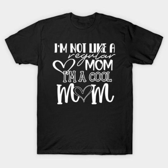 Women's Cool Mom Graphic Breathable T Shirt Comfortable Short Sleeve Round Neck Top Black S-5XL