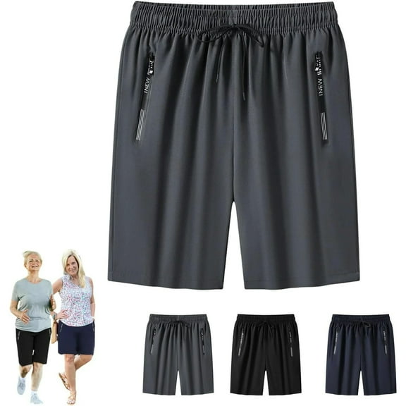 Women’s Cooling Gym Shorts, Ice Silk Quick Dry Stretch Iced Active Shorts, Lightweight Yoga Casual Wear Black 3XL