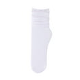 thumbnail image 1 of Women's Cooling Ice Socks, 24 Color Options Thin Ankle Socks, Velvet Breathable Pile Stockings with Non-Slip Heel, Fashion Mid Tube Stackable Socks for Women, Soft Stretchable Everyday Socks - White1, 1 of 3