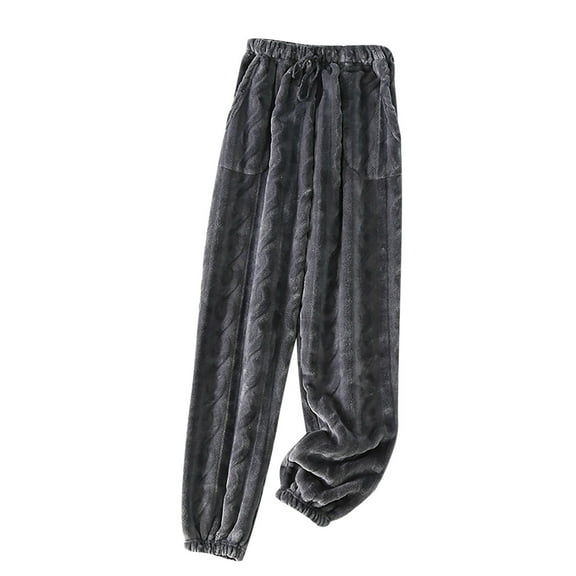 Women's Coral Fleece Pajamas Flannel Sleepwear Soft Pajamas Set Warm Fluffy Loungewear 2 Piece Pjs Set Loungewear