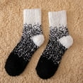 thumbnail image 1 of Women's Coral Fleece Sleep Socks, Non-Slip Gripper Slipper Socks, Ultra Soft Plush Thermal Bed Socks, Cozy Winter Indoor Wear, Gift Ready House Socks, Ankle Length - Black, 1 of 6