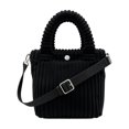 thumbnail image 1 of Women's Corduroy Crossbody Bag Large Capacity Soft Plush Vertical Stripe Shoulder Tote Adjustable Strap 3-in-1 Handbag for Daily Commute School Travel, 1 of 2