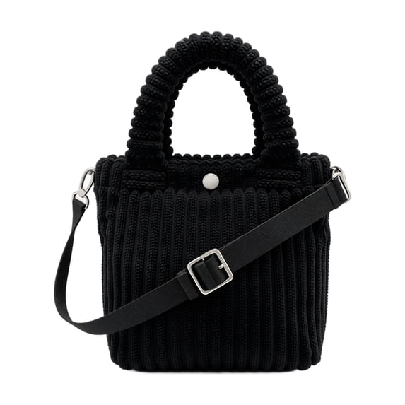 Women's Corduroy Crossbody Bag Large Capacity Soft Plush Vertical Stripe Shoulder Tote Adjustable Strap 3-in-1 Handbag for Daily Commute School Travel