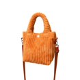 thumbnail image 1 of Women's Corduroy Crossbody Bag Large Capacity Top Handle Tote Purse Retro Minimalist Shoulder Handbag for Daily Commute Travel Winter Autumn Polyester Orange, 1 of 7