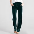 thumbnail image 1 of Women's Corduroy Pants Casual High Waisted Baggy Wide Leg Elastic Waist Loose Trousers with Pockets, 1 of 6