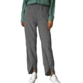 thumbnail image 1 of Women's Corduroy Pants, Elastic Waist Straight Leg Slacks with Side Slit Hem and Pockets, Casual Pull-On Trousers for Fall Winter Daily Wear and Comfort-Gray, 1 of 3