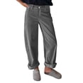thumbnail image 1 of Women's Corduroy Pants High Waisted Baggy Straight Leg Casual Trousers with Pockets Vintage Trouser for Everyday Wear, 1 of 6