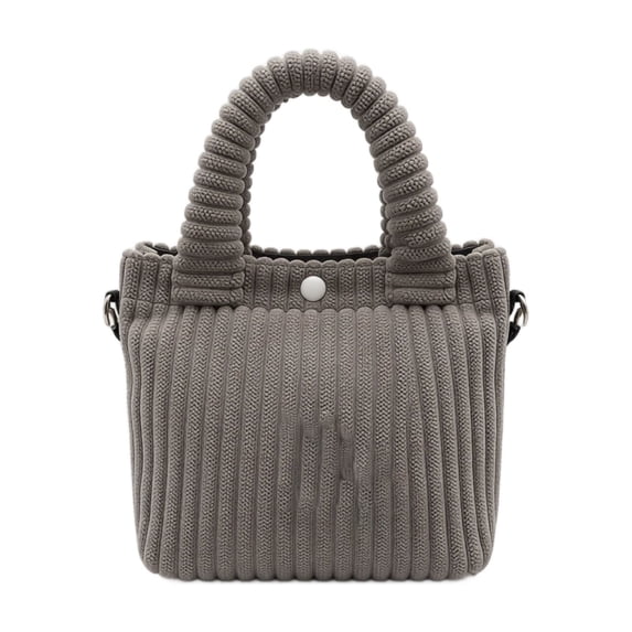 Women's Corduroy Shoulder Bag Large Capacity Crossbody Handbag with Detachable Strap, Soft Vertical Stripe Tote Purse with Button Closure, Minimalist Casual Work Bag for Daily Commute & Shopping