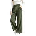 thumbnail image 1 of Women's Corduroy Wide Leg Baggy Pants Elastic High Waist Casual Elastic Waist,Side Pockets,Barrel Loose Fit ,Fashion,Solid Color,Casual Pants,Fall Winter Beach Daily Wear, 1 of 7