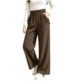 thumbnail image 1 of Women's Corduroy Wide Leg Baggy Pants Elastic High Waist Casual Elastic Waist,Side Pockets,Barrel Loose Fit ,Fashion,Solid Color,Casual Pants,Fall Winter Beach Daily Wear, 1 of 7