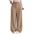 thumbnail image 1 of Women's Corduroy Wide-Leg Soft and Warm Work Pants, 1 of 9