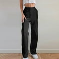 thumbnail image 1 of Women's Corduroy Y2K Straight Leg Baggy Pants Color Block Vintage Casual Full Length Wide Leg Streetwear, 1 of 5