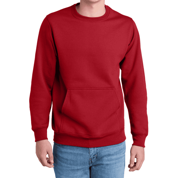 Women's Core Fleece Crewneck Sweatshirt Cotton-Poly Pocket PC78PKT