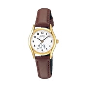 Womens Core LTP1094Q-7B6 Beige Leather Japanese Quartz Fashion Watch