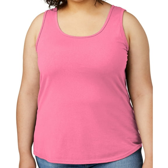 Women's Core Value Mid-weight Tanktop, XL Neon Pink