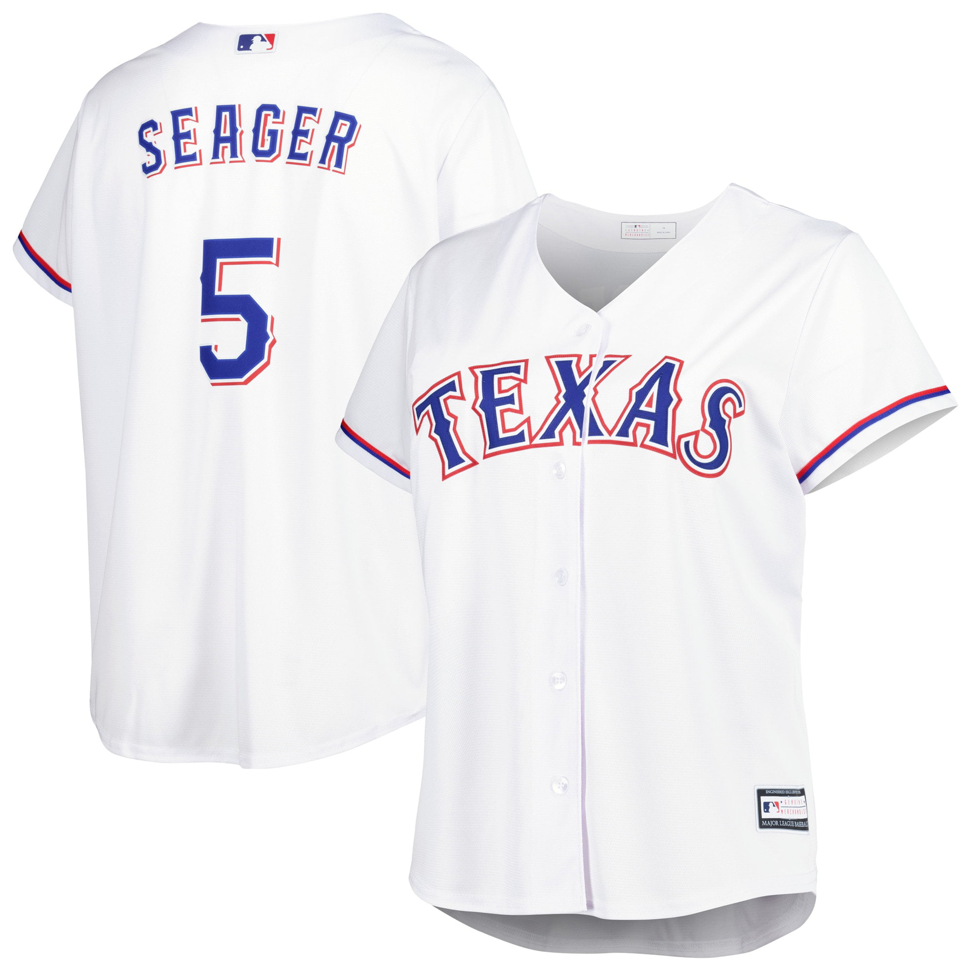 Women's Corey Seager White Texas Rangers Plus Size Replica Player Jersey 